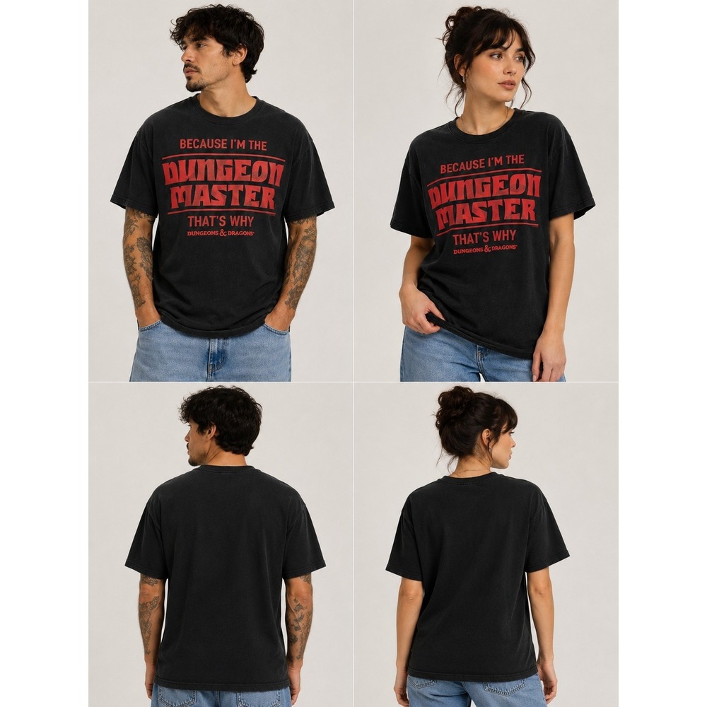 Dungeons & Dragons Dungeon Master Graphic Tee Men's Large Black Red Gamer Tee
